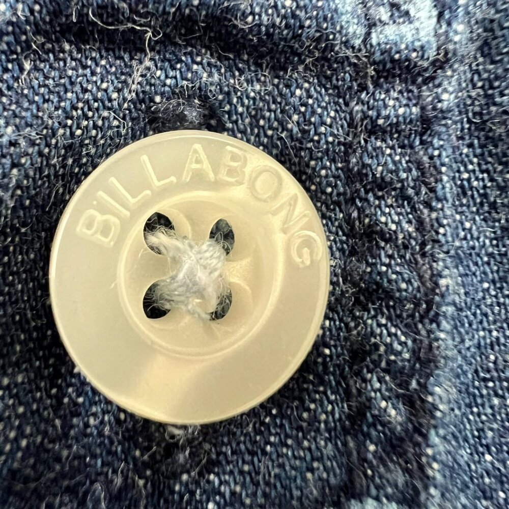 Billabong Indigo Collection XL Mens Button-Up Paisley Shirt Cotton Long Sleeve - Picture 10 of 13